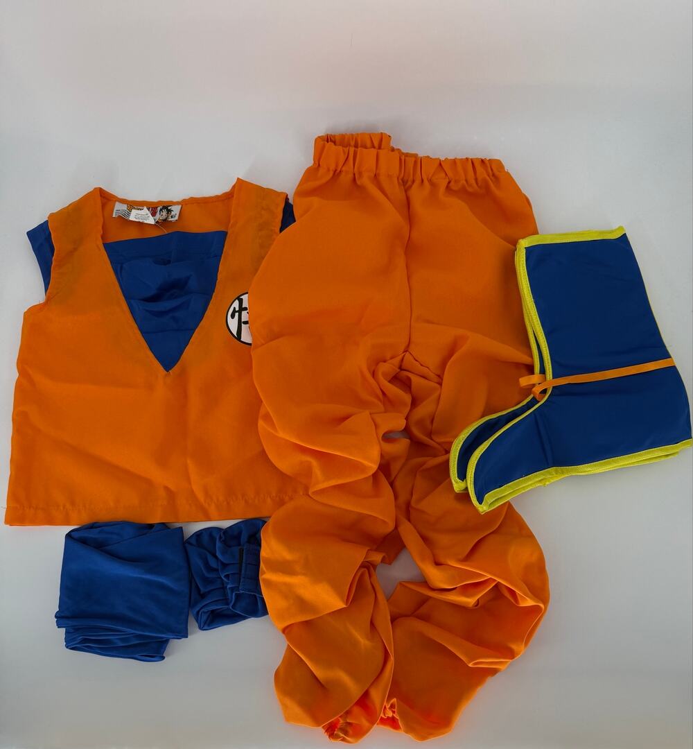 Dragon Ball Z Goku Costume Kids M 8-10 Orange Anime Cosplay Complete DBZ2210CH